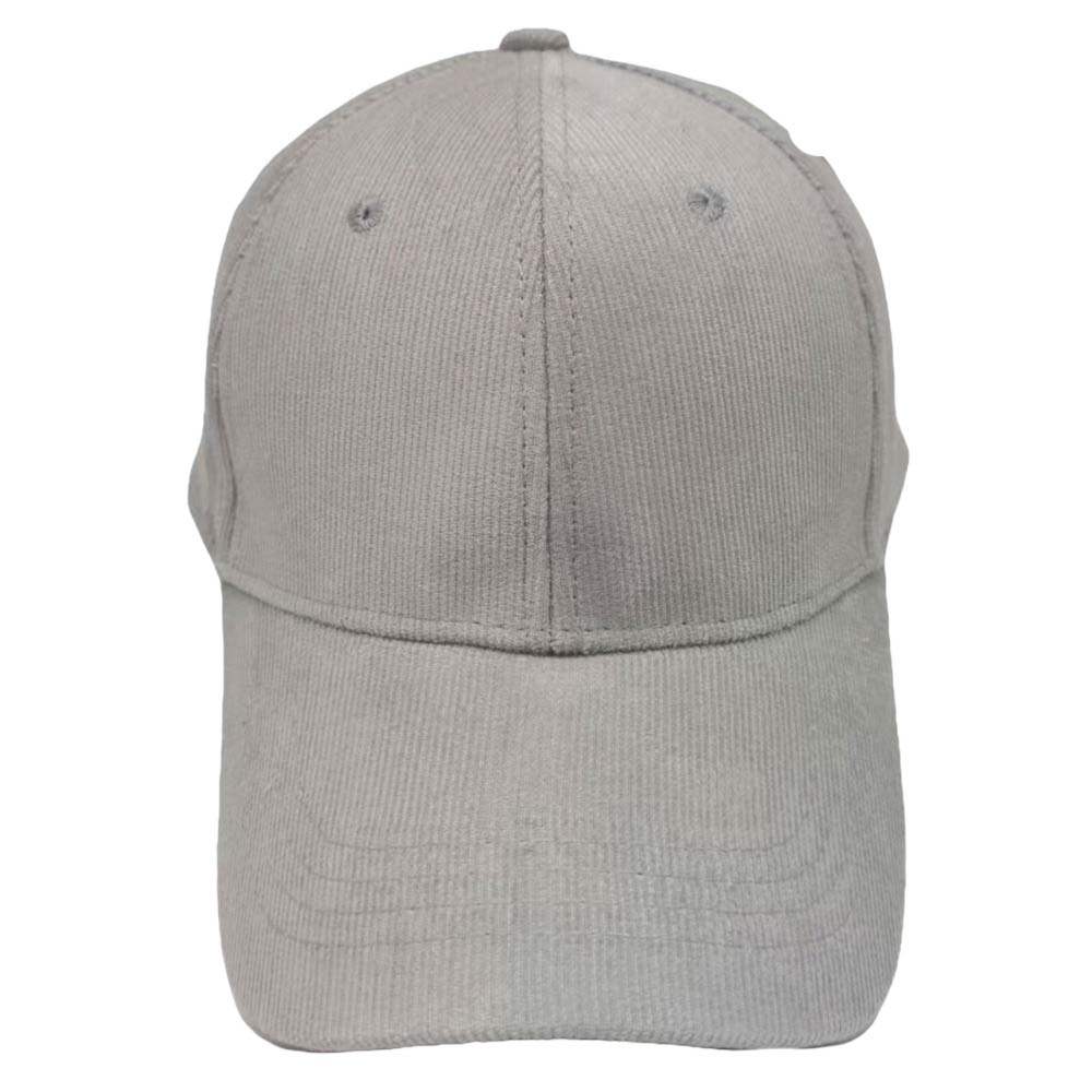 Solid Corduroy Baseball Cap - Madeline Love - Flyclothing LLC