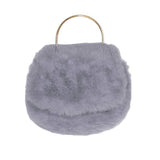 Solid Faux Fur Tote Crossbody Bag - Madeline Love - Flyclothing LLC