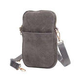 Solid Faux Suede Crossbody Bag - Madeline Love - Flyclothing LLC