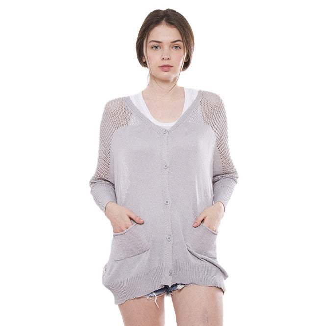 Solid Pockets in Front Cardigan - Madeline Love - Flyclothing LLC
