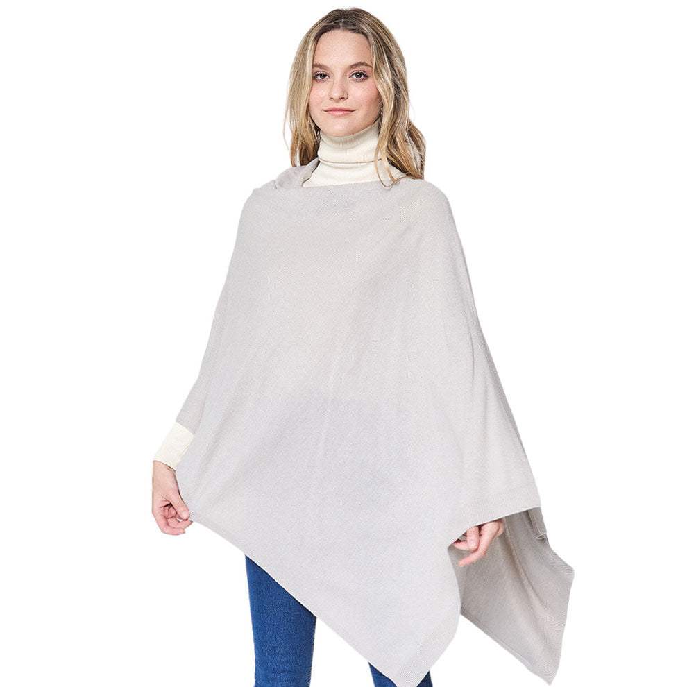 Solid Scarf Poncho - Madeline Love - Flyclothing LLC