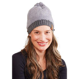 Trendy Face Mask Holder Button Cable Knit Pom Pom Beanie Hat - Madeline Love - Flyclothing LLC