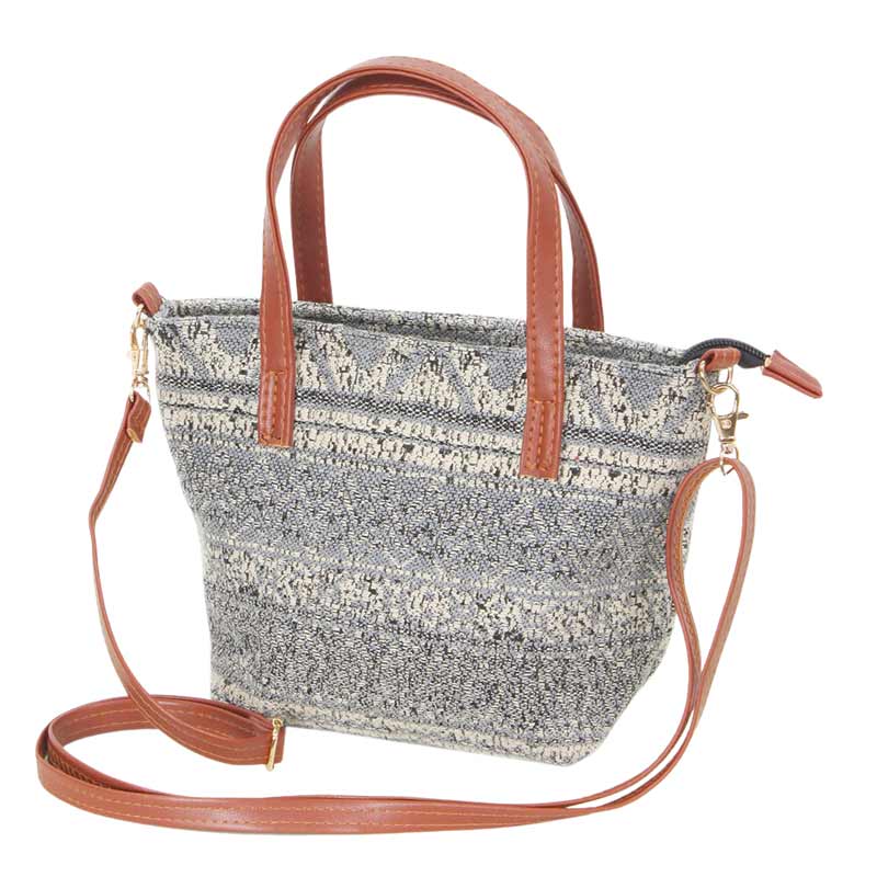 Tribal Patterned Tote Crossbody Bag - Madeline Love - Flyclothing LLC