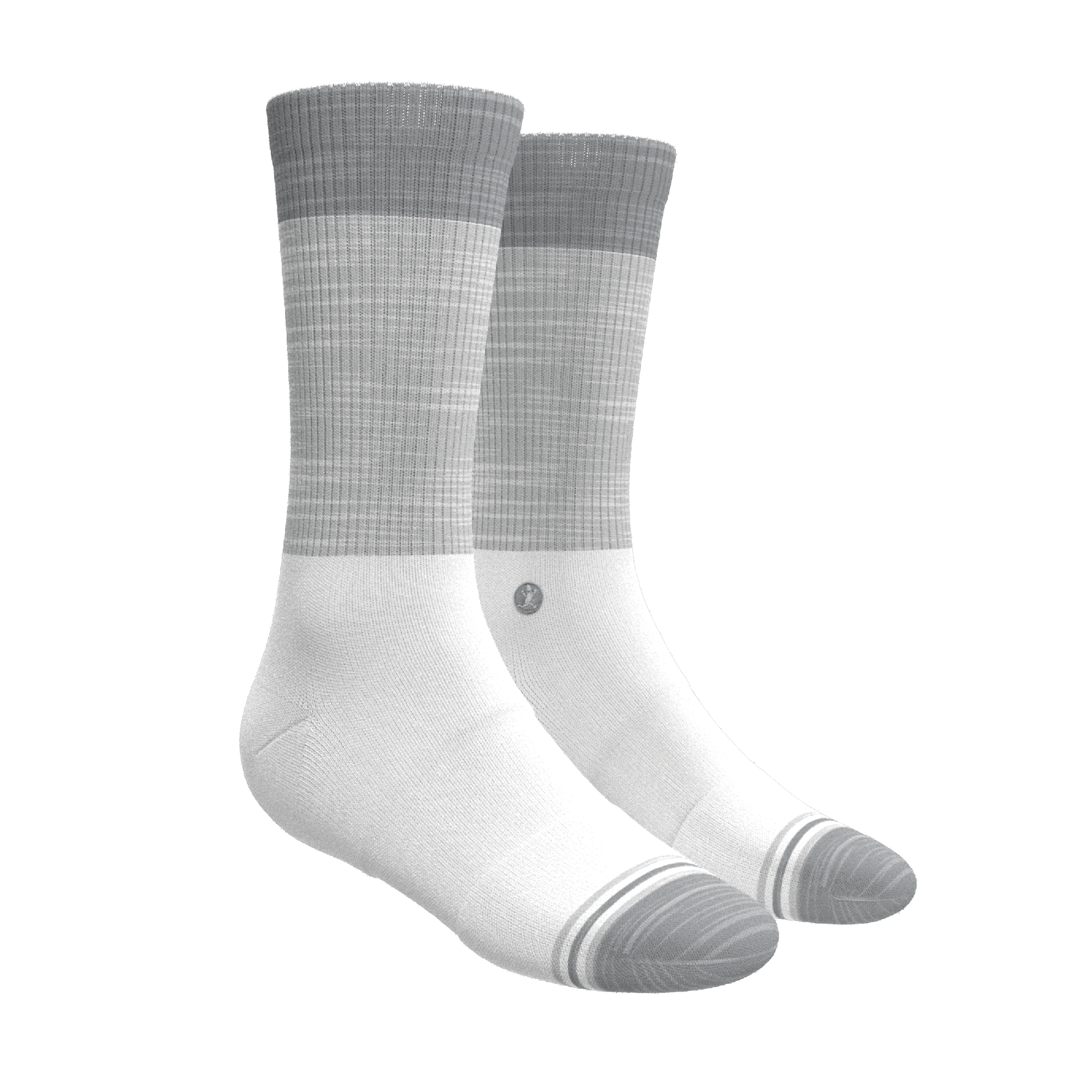 The Gray Matter | Tri Color Block Heel Hammock™ Crew Socks - Shinesty
