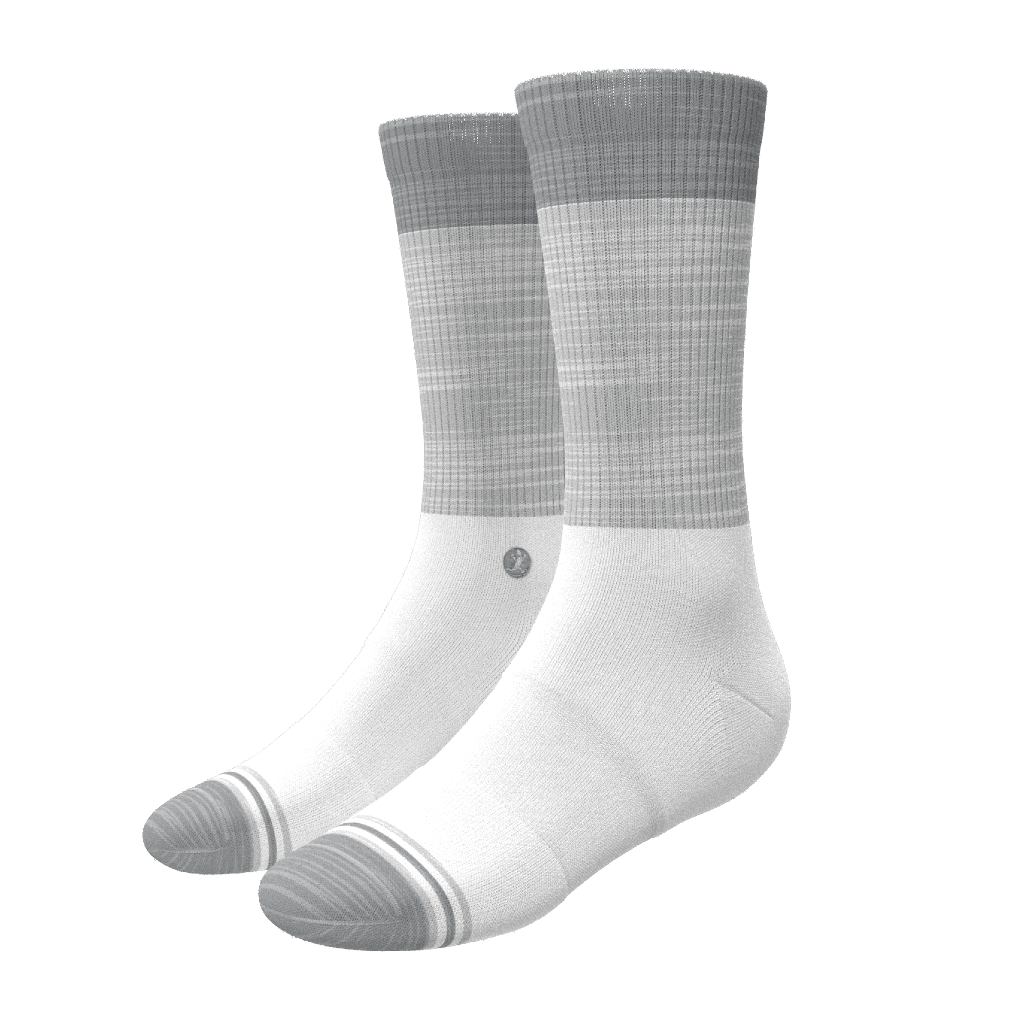 The Gray Matter | Tri Color Block Heel Hammock™ Crew Socks - Shinesty
