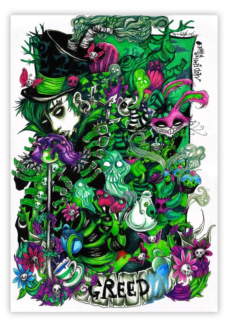 Black Market Art Company Greed Print - Black Market Art Company - Flyclothing LLC