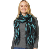 Animal Print Fringe Soft Scarf - Madeline Love - Flyclothing LLC