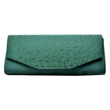 Bling Solid Rectangle Evening Clutch Crossbody Bag - Madeline Love - Flyclothing LLC