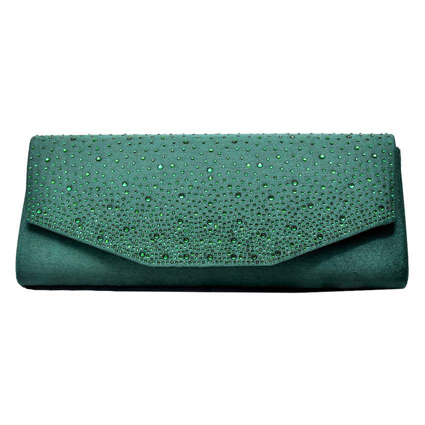 Bling Solid Rectangle Evening Clutch Crossbody Bag - Madeline Love - Flyclothing LLC