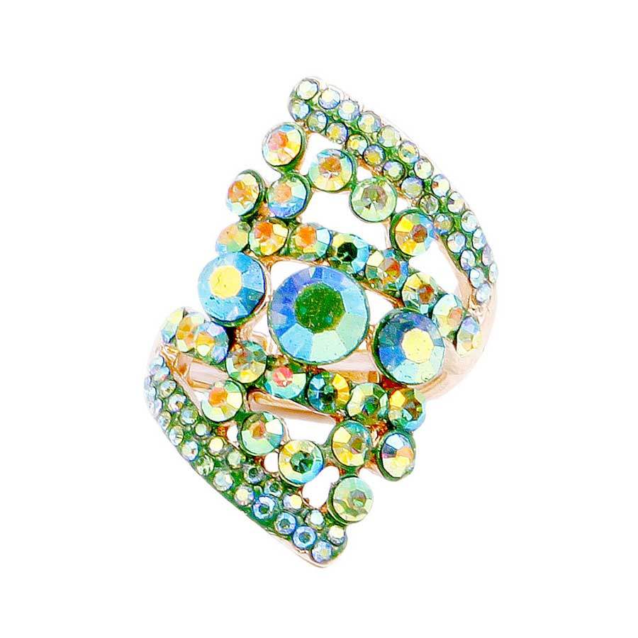 Bubble Stone Cluster Stretch Ring - Madeline Love - Flyclothing LLC