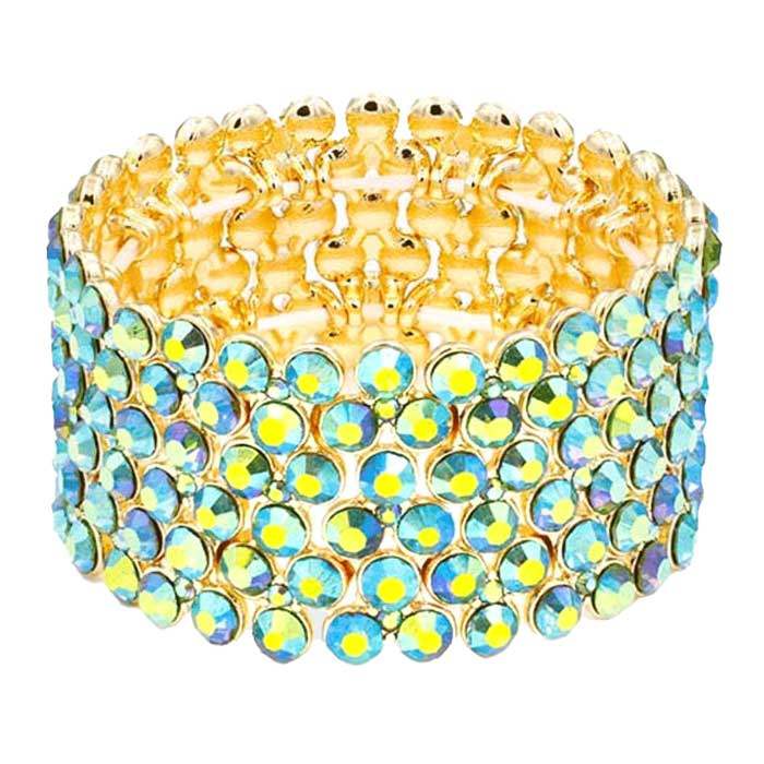 Bubble Stone Stretch Evening Bracelet - Madeline Love - Flyclothing LLC