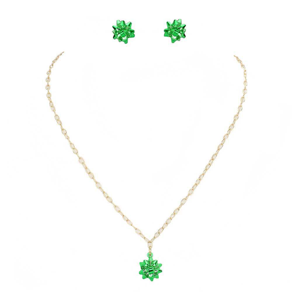 Christmas Gift Bow Necklace - Madeline Love - Flyclothing LLC