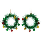 Christmas Tinsel Wreath Dangle Earrings - Madeline Love - Flyclothing LLC