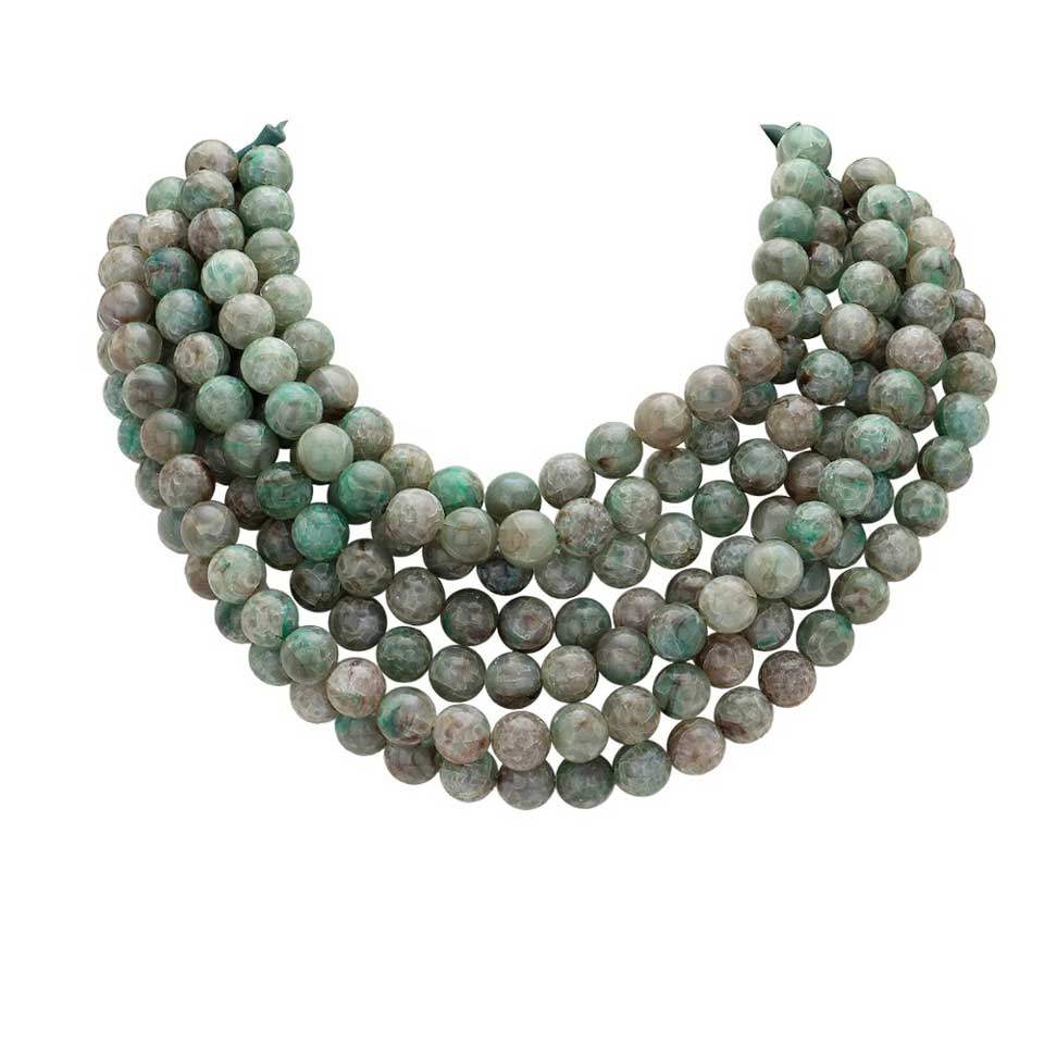 Chunky Multi-Strand Beaded Necklace with Magnetic Clasp - Madeline Love - Flyclothing LLC