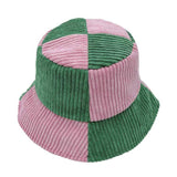 Colorblock Corduroy Bucket Hat - Madeline Love - Flyclothing LLC