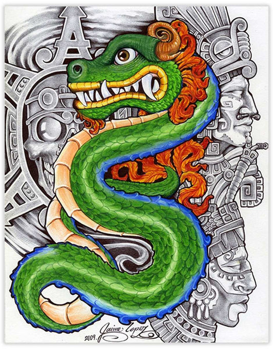 Black Market Art Company Green Dragon Print - Black Market Art Company - Flyclothing LLC