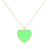 Druzy Heart Pendant Necklace - Madeline Love - Flyclothing LLC