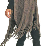 Embossed Pattern Tassel Ruana - Madeline Love - Flyclothing LLC