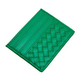 Faux Leather Basket Weave Card Holder Wallet - Madeline Love - Flyclothing LLC
