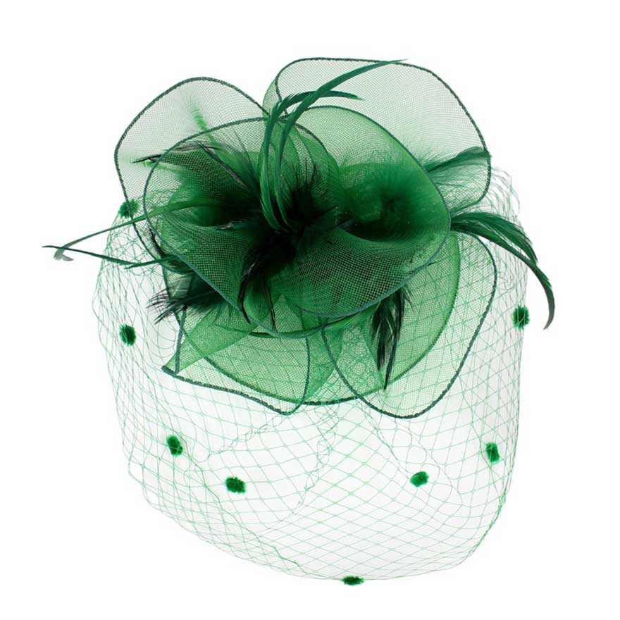 Feather Mesh Flower Fascinator Headband - Madeline Love - Flyclothing LLC