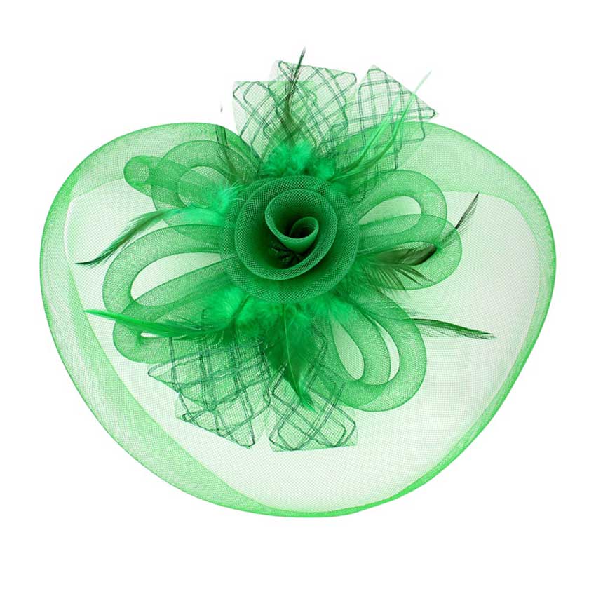 Feather Mesh Flower Fascinator Headband - Madeline Love - Flyclothing LLC