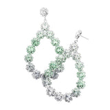 Floral Open Teardrop Ombre Evening Earrings - Madeline Love - Flyclothing LLC