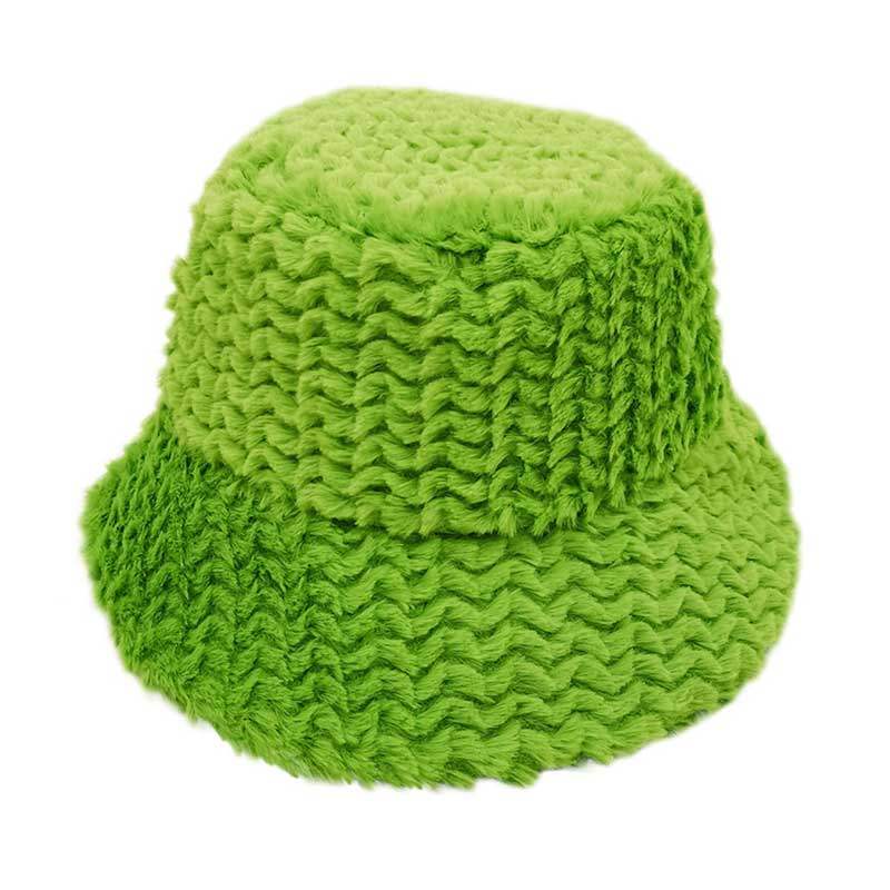 Fuzzy Faux Fur Bucket Hat - Madeline Love - Flyclothing LLC