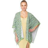 Geometric Pattern Print Ruana Poncho - Madeline Love - Flyclothing LLC
