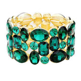 Glass Crystal Stretch Evening Bracelet - Madeline Love - Flyclothing LLC