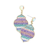 Glittered Petal Dangle Earring - Madeline Love - Flyclothing LLC
