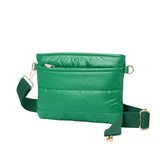 Glossy Solid Puffer Crossbody Bag - Madeline Love - Flyclothing LLC