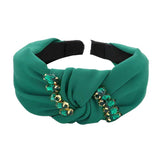 Marquise Stone Embellished Knot Burnout Headband - Madeline Love - Flyclothing LLC