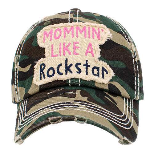Mommin Like A Rockstar Message Vintage Baseball Cap - Madeline Love - Flyclothing LLC