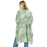 Paisley Patterned Cover Up Kimono Poncho - Madeline Love - Flyclothing LLC