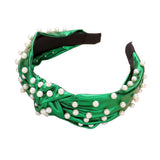 Pearl Embellished Burnout Knot Headband - Madeline Love - Flyclothing LLC