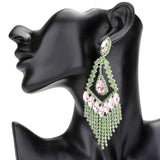 Teardrop Crystal Rhinestone Chandelier Evening Earrings - Madeline Love - Flyclothing LLC
