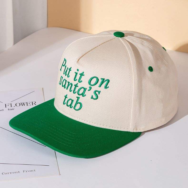 Put It On Santas Tap Message Embroidered Five Panel Canvas Snapback Baseball Cap - Madeline Love - Flyclothing LLC