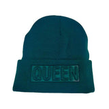 Queen Message Solid Knit Beanie Hat - Madeline Love - Flyclothing LLC