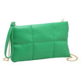 Quilted Solid Faux Leather Crossbody Bag - Madeline Love - Flyclothing LLC