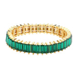 Rectangle Stone Stretch Evening Bracelet - Madeline Love - Flyclothing LLC