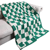 Reversible Checkerboard Patterned Throw Blanket - Madeline Love - Flyclothing LLC