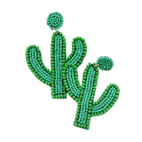 Seed Bead Cactus Earrings - Madeline Love - Flyclothing LLC