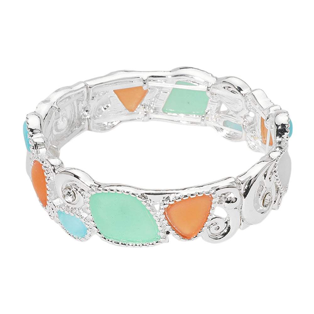 Sea Glass Pebble Stretch Bracelet - Madeline Love - Flyclothing LLC