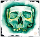 Black Market Art Company Green Skull Print