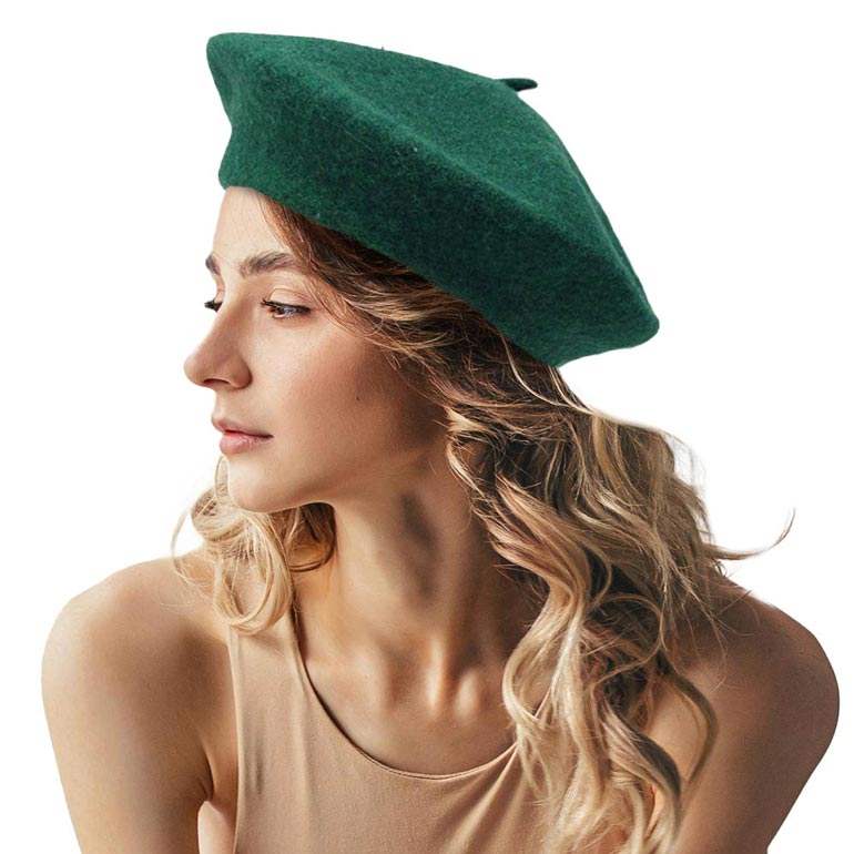 Solid Beret Hat - Madeline Love - Flyclothing LLC