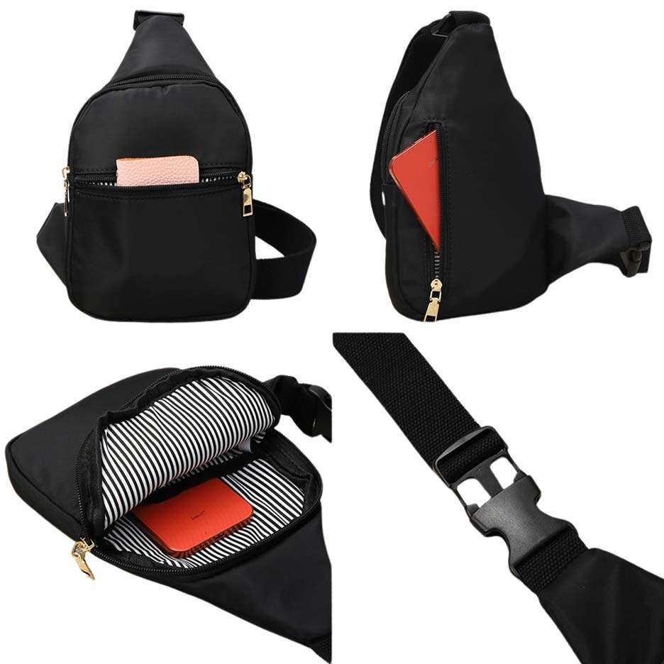 Solid Nylon Mini Sling Bag - Madeline Love - Flyclothing LLC