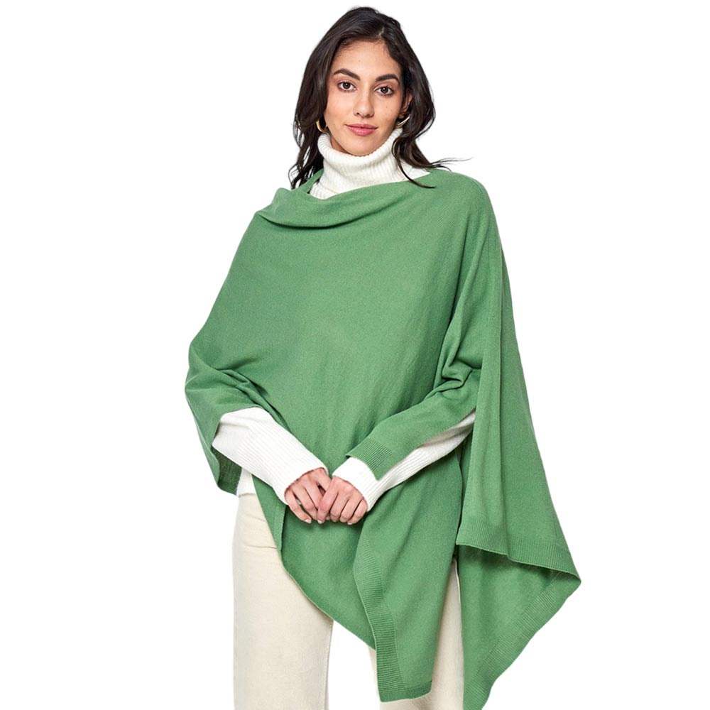 Solid Scarf Poncho - Madeline Love - Flyclothing LLC