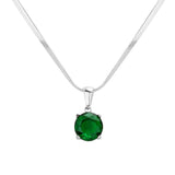 Stainless Steel CZ Round Pendant Necklace - Madeline Love - Flyclothing LLC