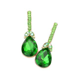 Teardrop Stone Accented Evening Earrings - Madeline Love - Flyclothing LLC