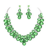 Teardrop Stone Cluster Evening Necklace - Madeline Love - Flyclothing LLC